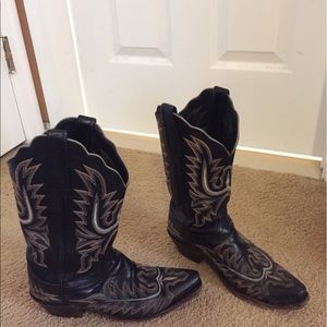 Lucchese Black Cowboy Boots.