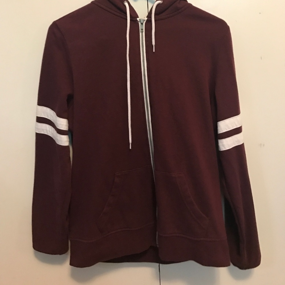 Never worn maroon and white hoodie