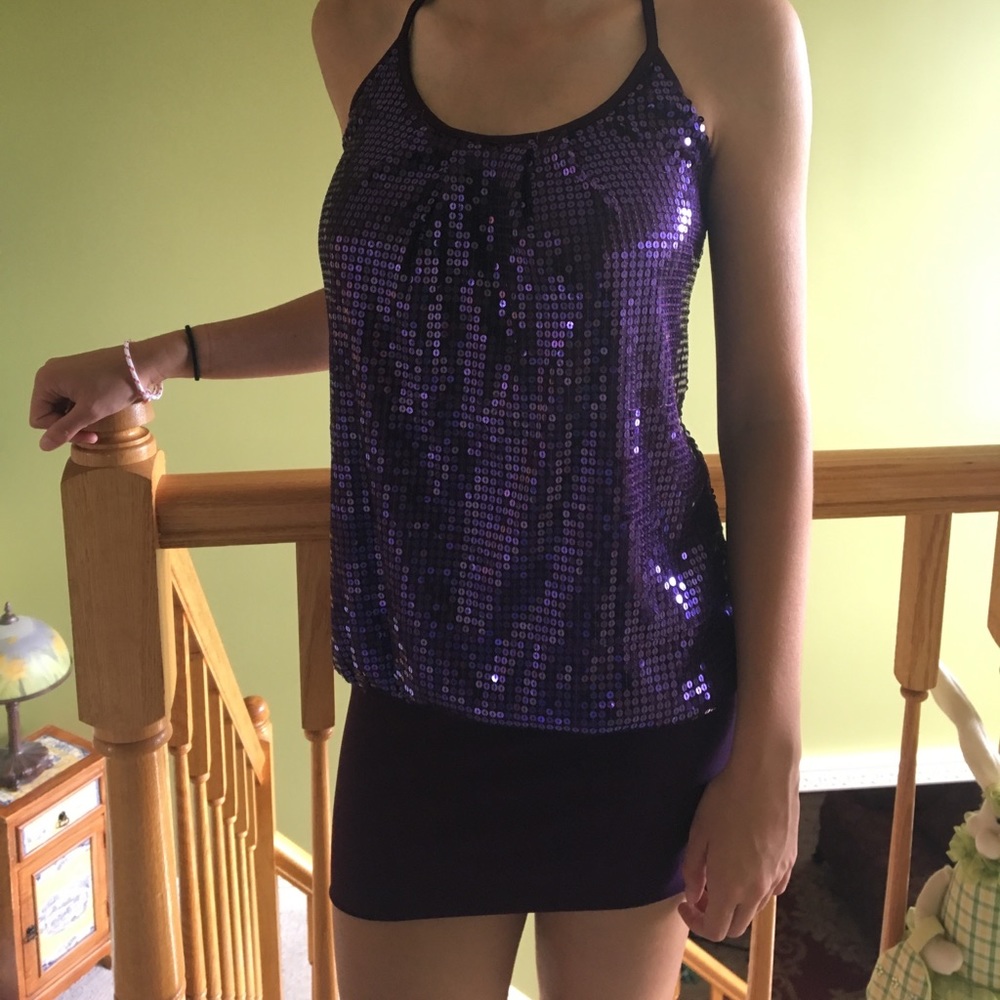 Adjustable strap sequins mini dress