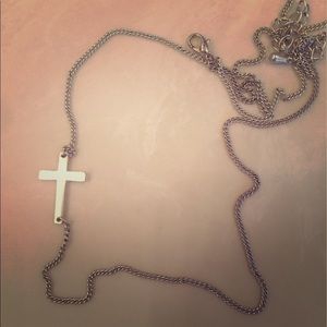 Silver cross necklace