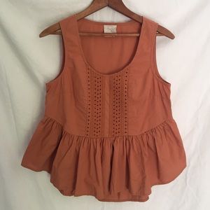 Anthropologie Ruffled Peplum Top size 4