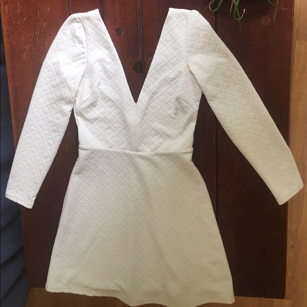 White Lace Print UO Dress