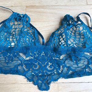 For love and lemons skivvies teal bralette