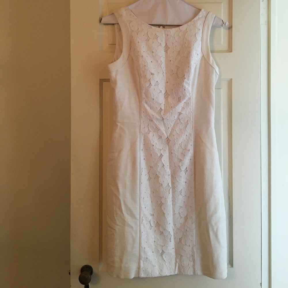Lilly Pulitzer white lace and linen dress