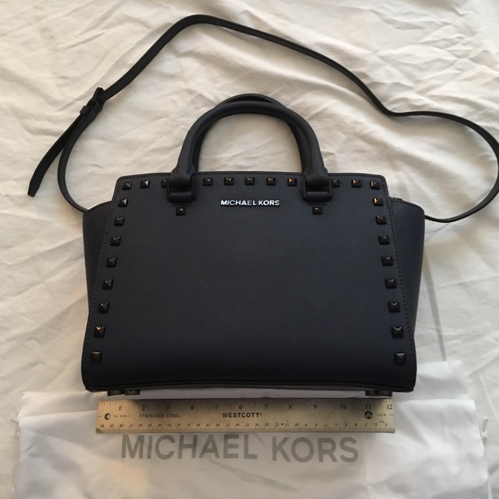 Michael Kors Navy Satchel