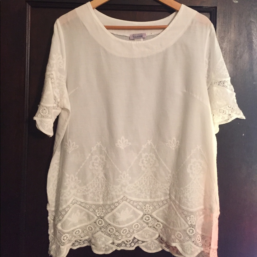 Lace detail summer top