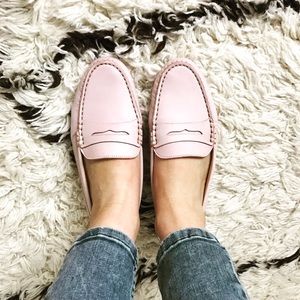 Blush leather "pastoso" loafers from M. Gemi