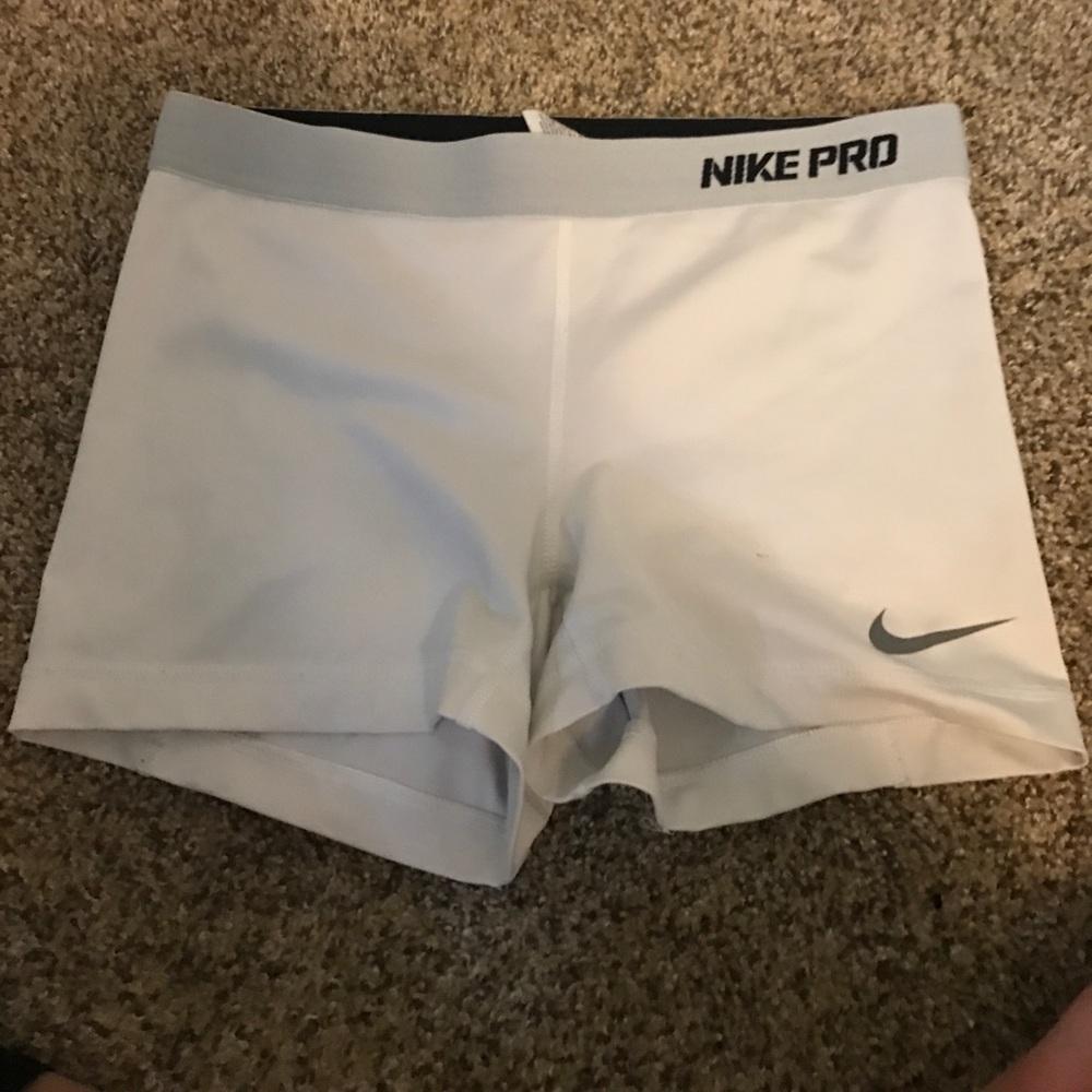 Barely worn white Nike pros
