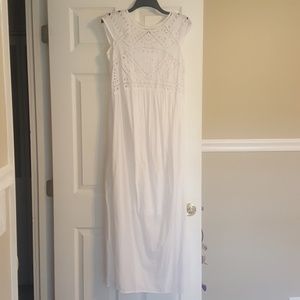White Eyelet Maxi Dress