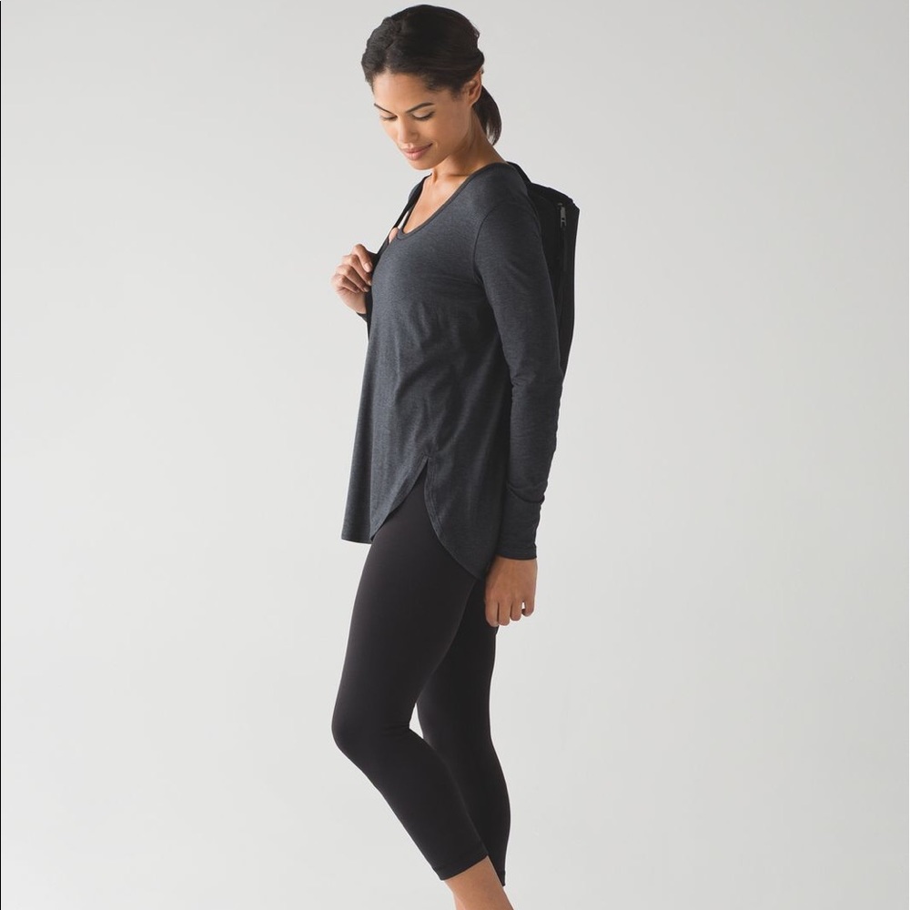 Lululemon love scoop long sleeve shirt dark grey