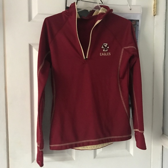 Boston College Eagles Maroon Quarter-Zip Hoodie - Picture 3 of 8