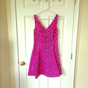 NWOT. Lilly Pulitzer Hot Pink Leopard Print Dress.