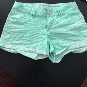 Mint green express shorts