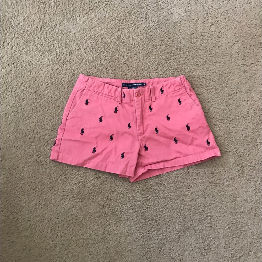 Pink polo Ralph Lauren shorts