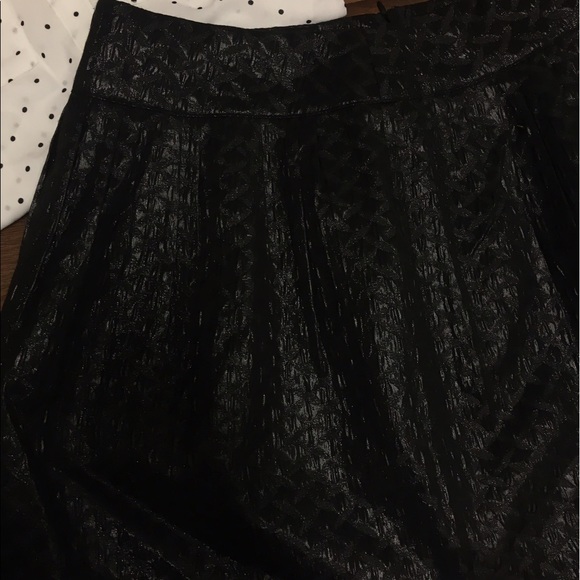 Black Metallic Mini Skirt - Picture 2 of 3