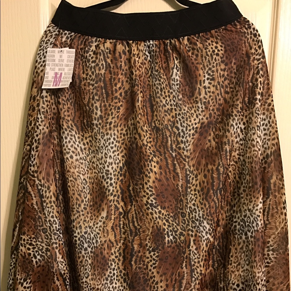 BNWT LulaRoe Lola Cheetah Print Skirt