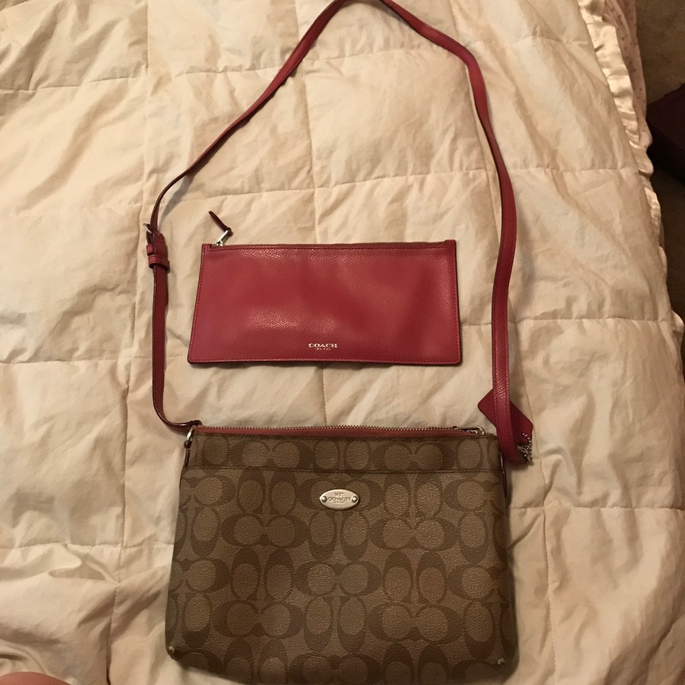 Coach cross body with removable wallet