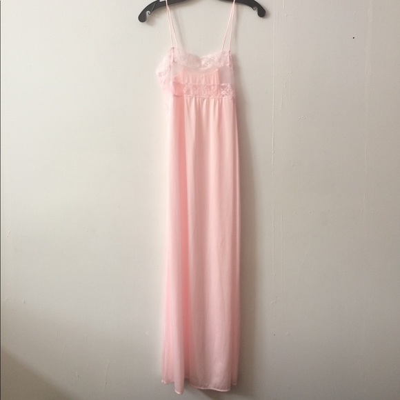 Vintage Ballet Pink 2pc Nightgown - Picture 2 of 6