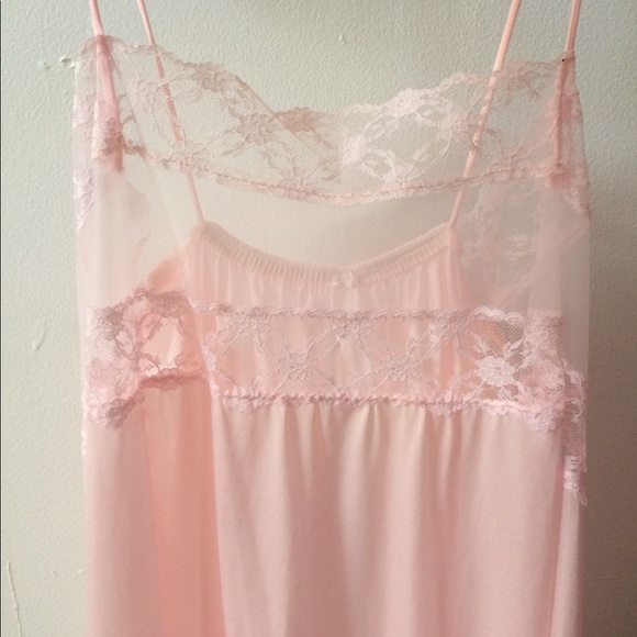 Vintage Ballet Pink 2pc Nightgown - Picture 6 of 6