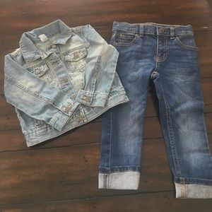 Toddler denim jeans and jacket
