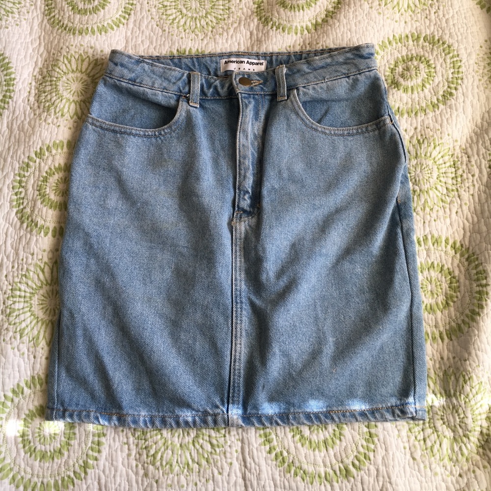 American apparel denim skirt
