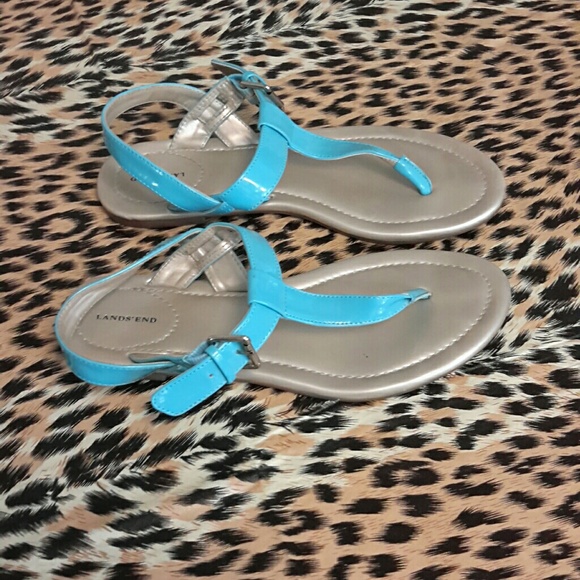 Lands End blue patten leather. 7 - Picture 2 of 4