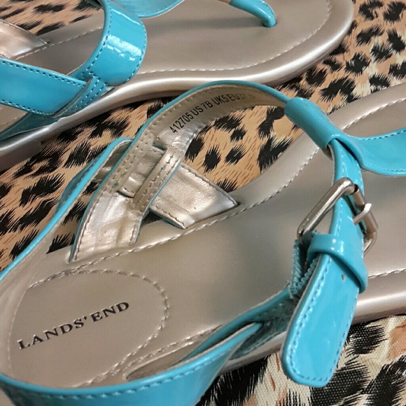 Lands End blue patten leather. 7 - Picture 4 of 4