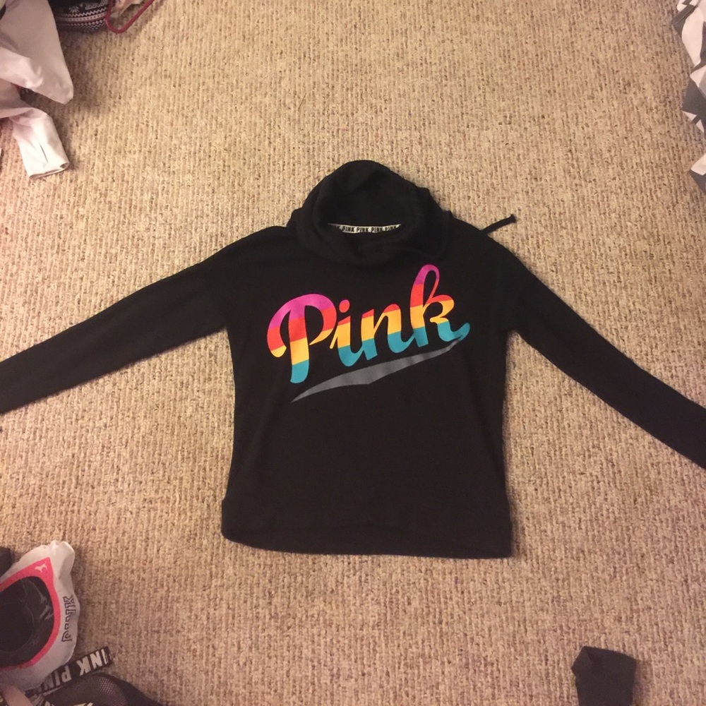 Black cowl neck hoodie