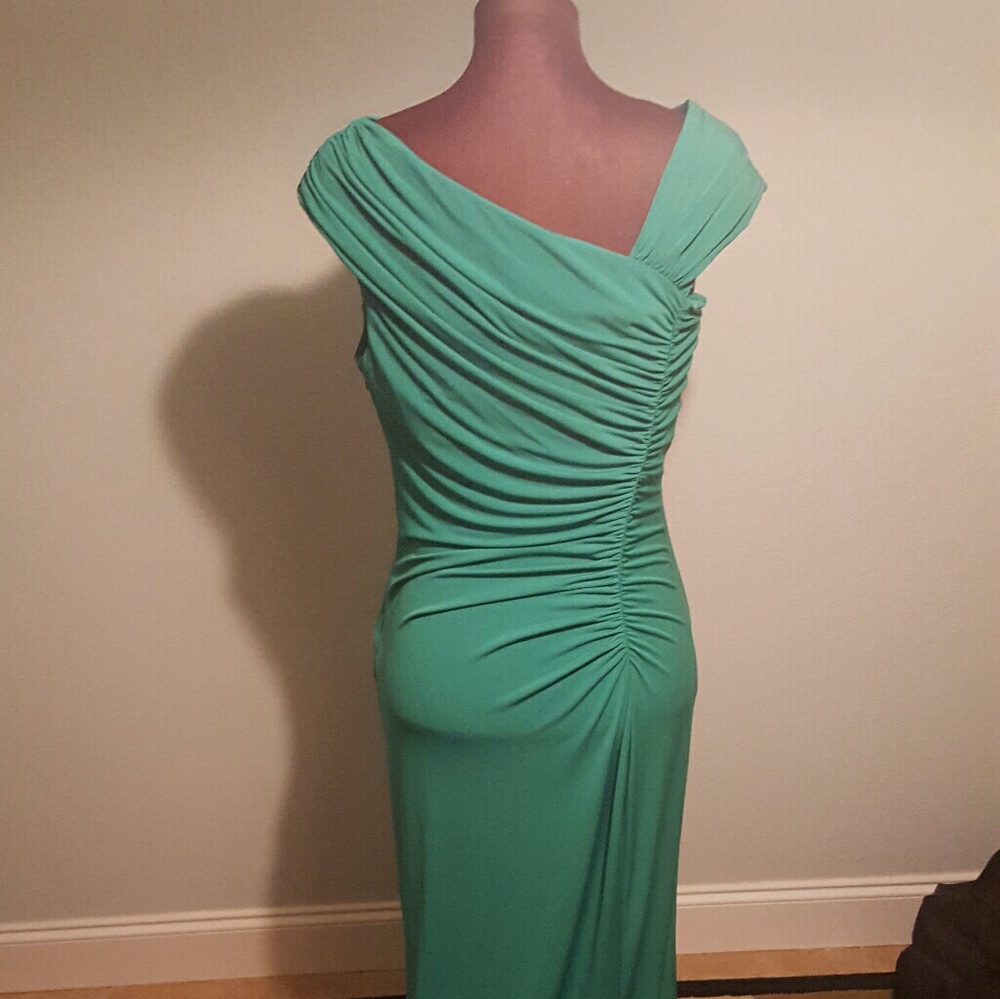Green Calvin Klein gown