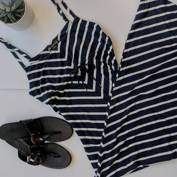 Tommy Bahama Dresses & Skirts - Tommy Bahama Breton Stripe White Navy Maxi Dress S