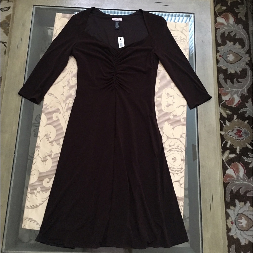 Jane Street Brown Sweetheart Neckline Dress, Sz 6