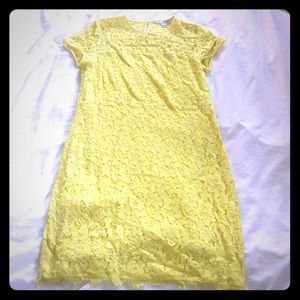 DIANE VON FURSTENBERG  DVF Yellow Lace Dress 12