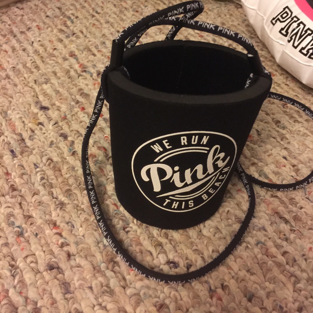 Foam coozy with attachment for holding