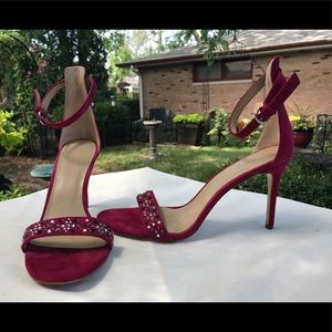 Ann Taylor Stunning Italian plum suede stilettos!
