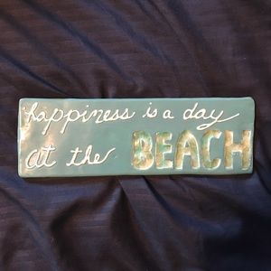 Happiness is a day at the beach wall plaque