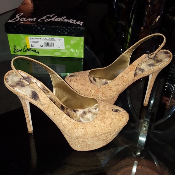 **SOLD Sam Edelman cork heels - Picture 2 of 3