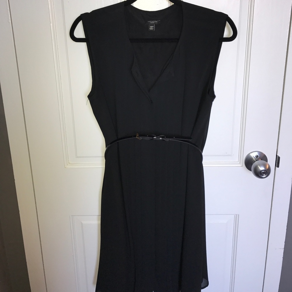 Black chiffon dress