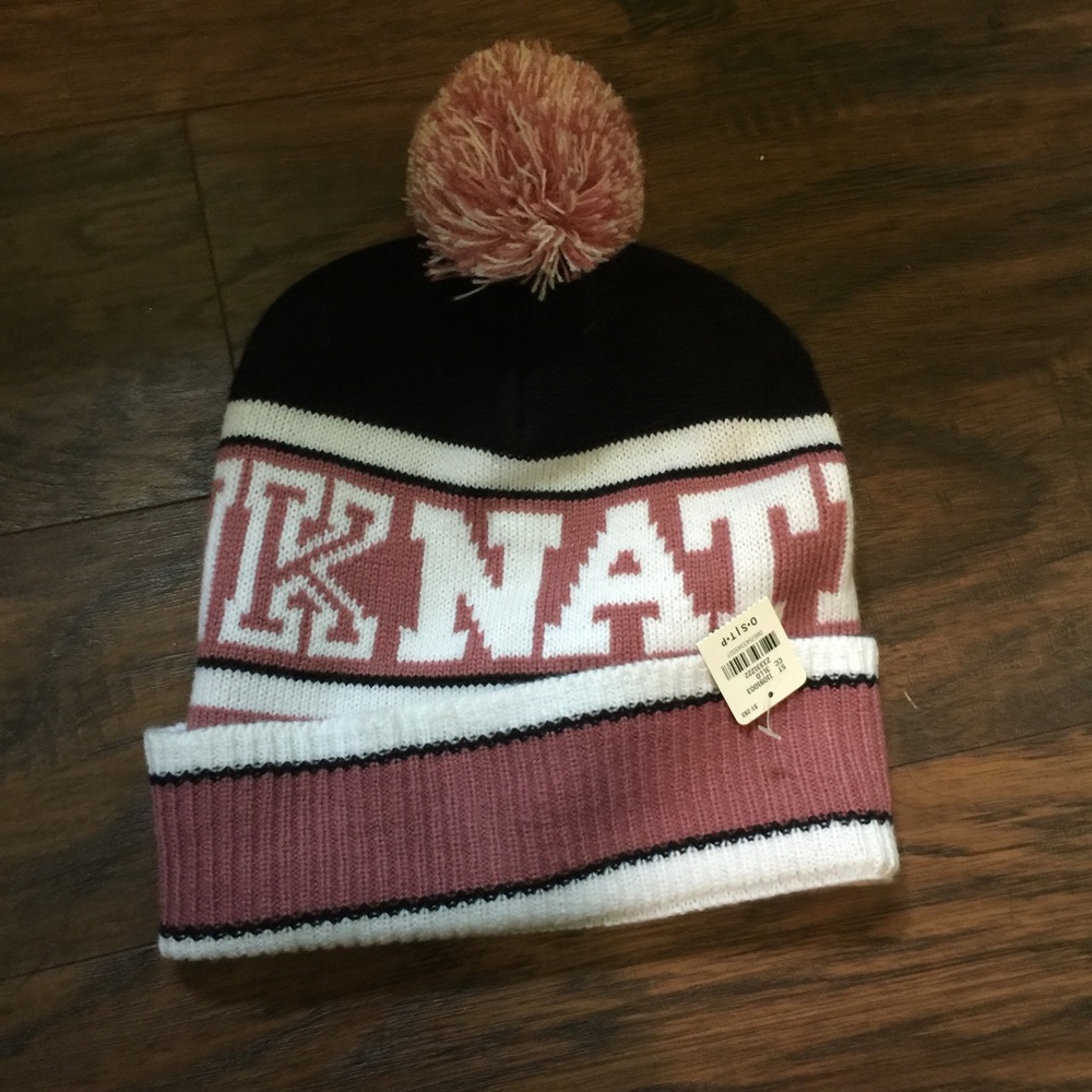 Pink brand winter hat