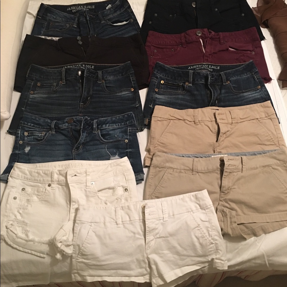 Lot (11) of American Eagle size 4 shorts. EUC