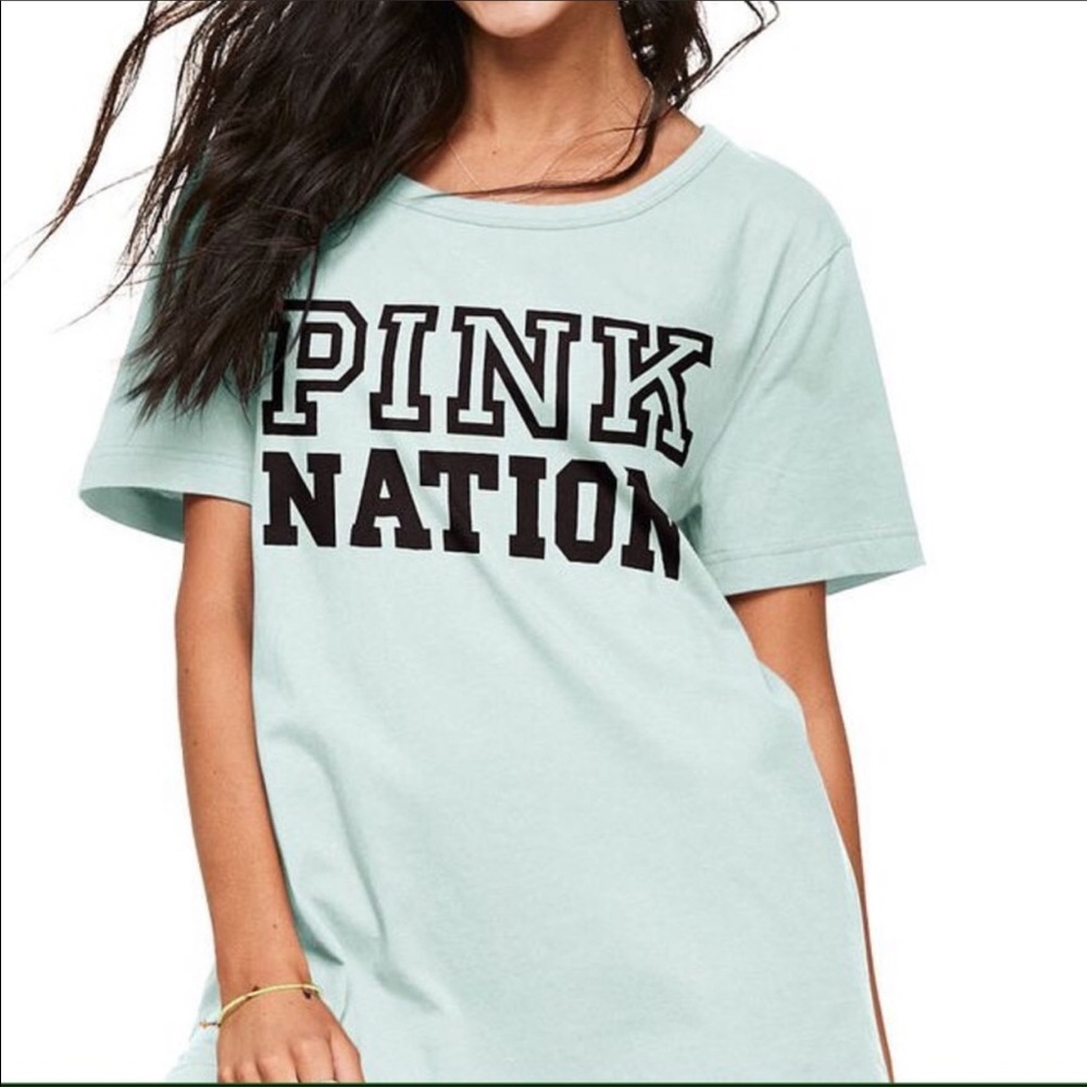 VS PINK STRAPPY BACK TEE