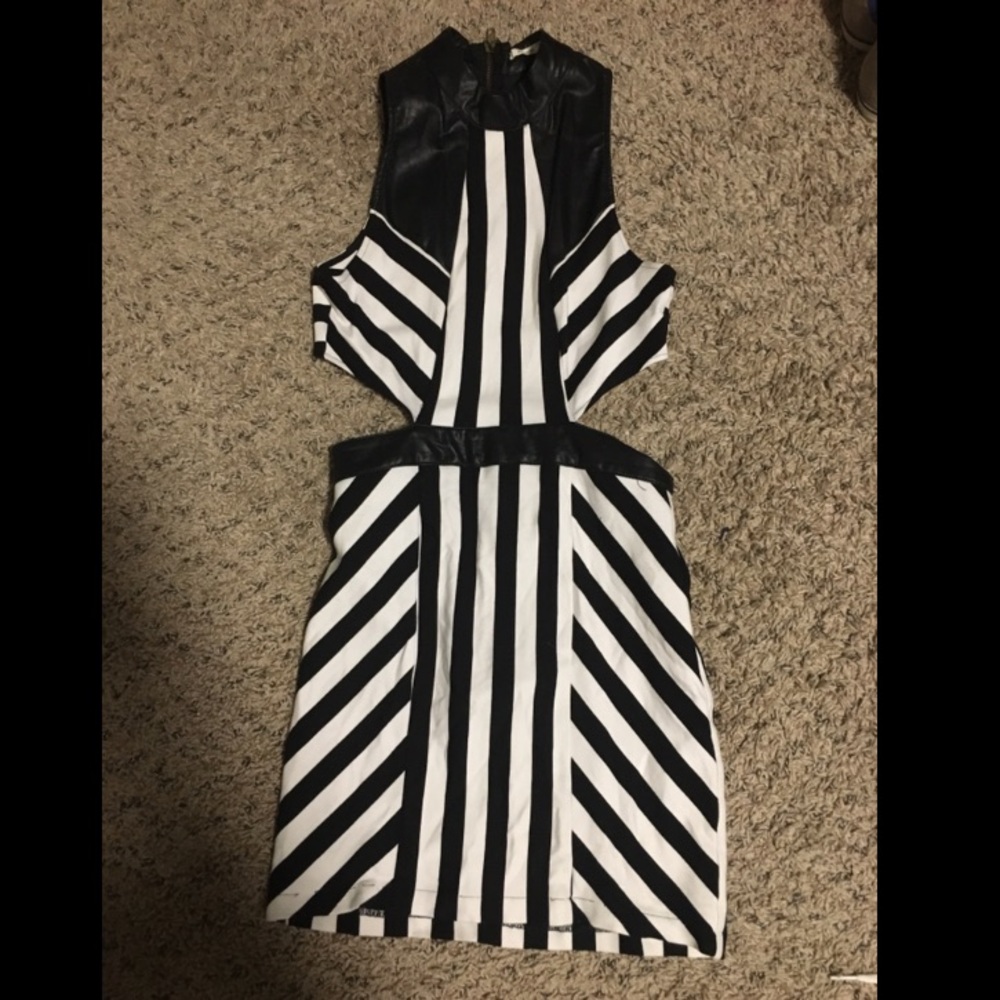 Black and white striped Zio Dress