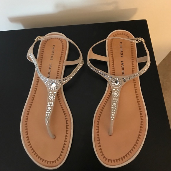 neutral sandals flat
