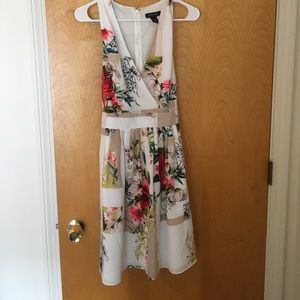 Floral White House Black Market dress