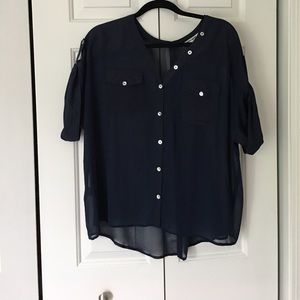 Daniel Rainn Navy Blouse