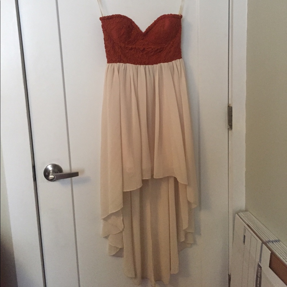 XS Strapless Highlow Dress