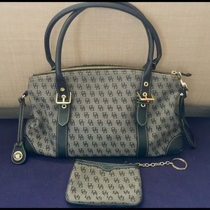 Dooney and Bourke Canvass Satchel w/ Coin Purse