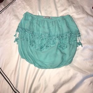Turquoise crop top