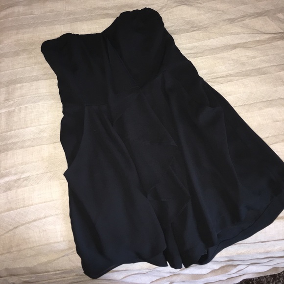 Strapless black dressy romper - Picture 3 of 4