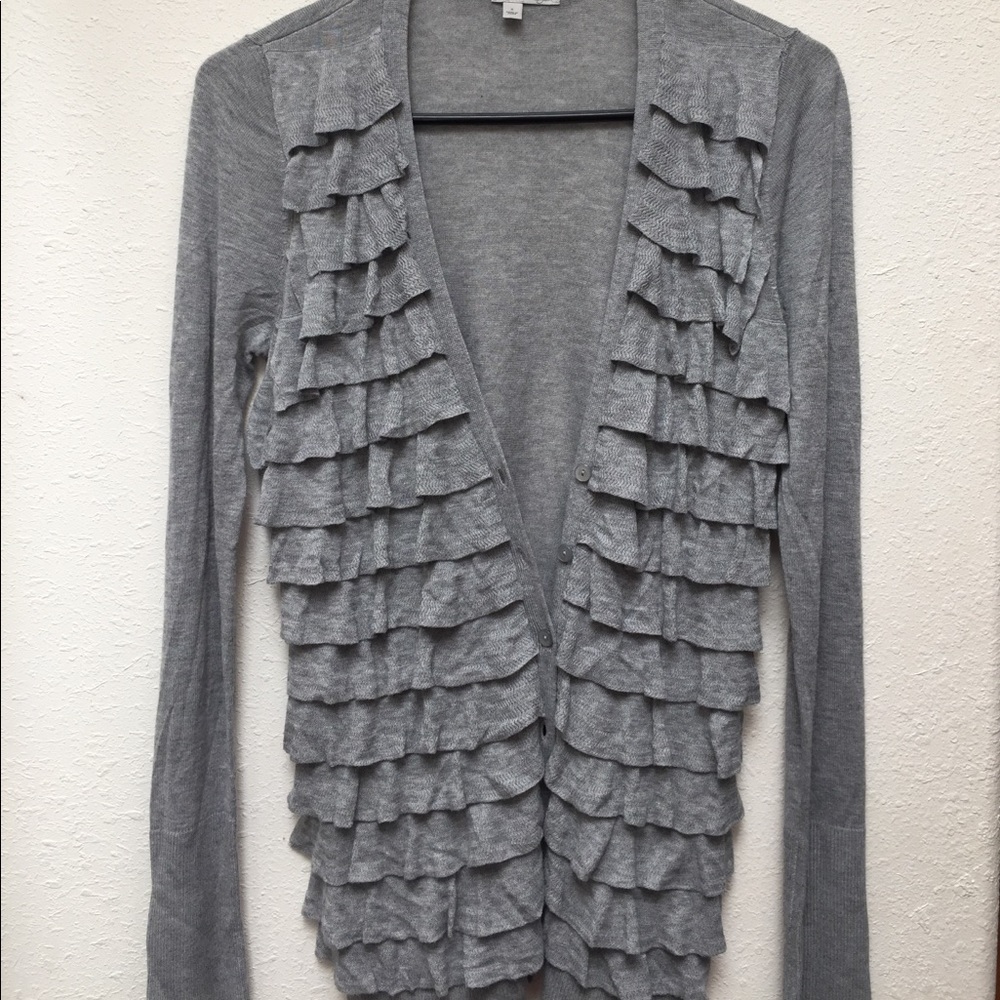 Gray sweater/cardigan!