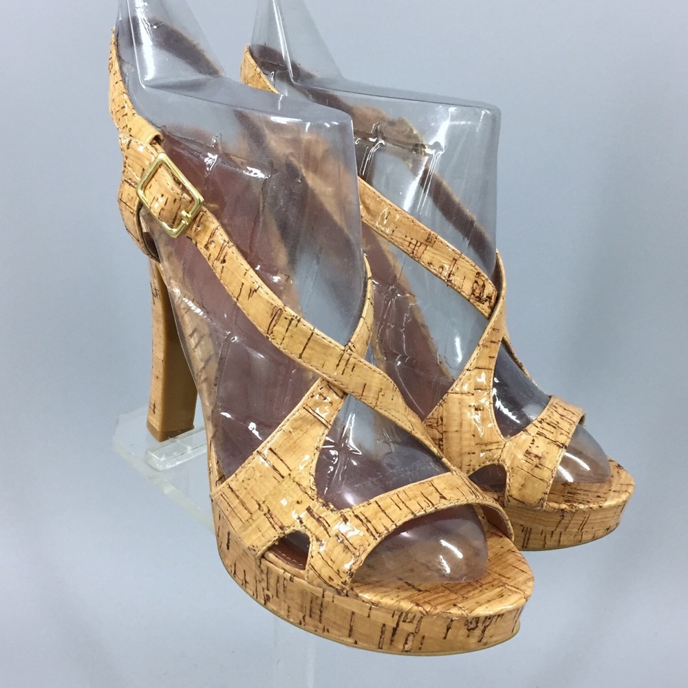 Ralph Lauren Filara Cork Platform Sandals 7.5